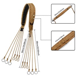 Hunting Duck Strap with Wristband Decoy Organiser Belt Durable Duck Carabiners for Camping, Hiking & Climbing – Adjustable Straps with Metal Clips, 25.5cm/10inch – Adventure-Ready Gear (Kaki)