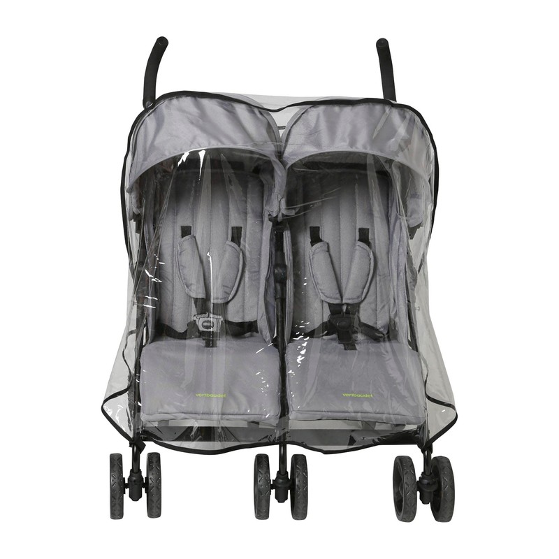 VERTBAUDET Universal Double Sided Ribbed Pushchair Rain Cover Transparent