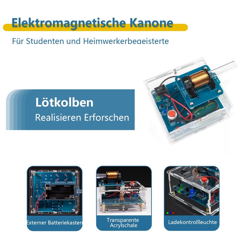 EIELE Electromagnetic Emitter, Electronic Soldering Kit for Adults, Soldering Practice