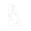 KAISH Aged White 3 Ply LP Guitar Pickguard with Chrome