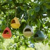 Point-Virgule Hanging Bird Feeder for Balcony, Orange 17.7 x 17.9