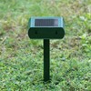 Solar Powered LED Animal Repeller Ultrasonic Waterproof Animal Repellent for