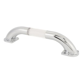 Blue LED Light RV Entry Door Grab Handle, Zinc Alloy Acrylic Material, 300lb Capacity, DC12V Power, for RV Trailer Yacht (13inch)