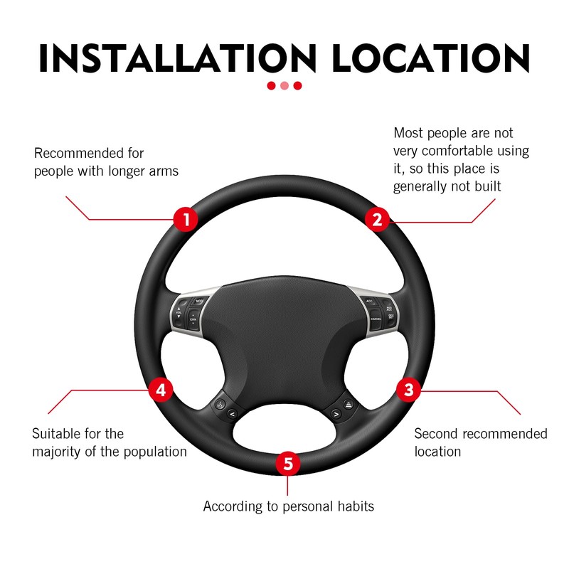 Opuweiy Steering Wheel Knob, Universal Power Ball Spinner Knob with