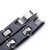 URBAN JEWELRY Amazing Tungsten and Ceramic Men's Link Bracelet (Black,