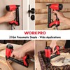 WORKPRO 7116 Pneumatic Staple Gun, 22 Gauge Upholstery Stapler with