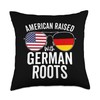 American Raised With German Roots USA Germany Flag Throw Pillow
