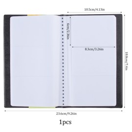RobLuX Business Card Storage for 300 Business Card Folder PU Business Card Book Business Cards Storage Suitable for Office and Clinic Credit Cards Customer Cards