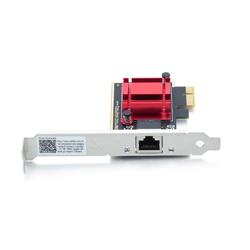 10Gtek 2.5G NIC 100/1000/2500Mbps PCIe Gigabit Network Card LAN Card,Single