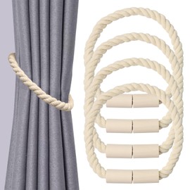 UNINGYI 4PCS Magnetic Curtain Tie Backs, Curtain Tie Backs, European Magnetic Tie Backs for Curtains, Curtain Hold Backs, Suitable for for Thin or Thick Home, Office, Hotel