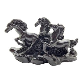 VIE Naturals Resin Figurine, 3 Horses, Multicolor, One Size