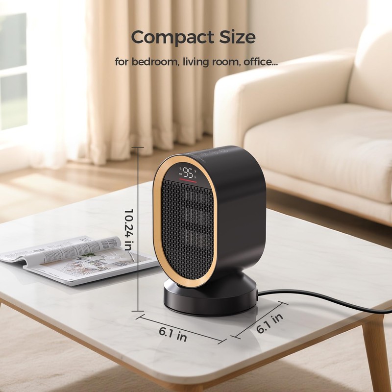 BREEZOME Space Heaters for Indoor Use, 1500W Fast Heating Ceramic