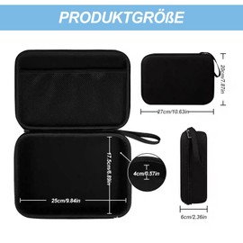 Glasses Box for Multiple Glasses - Sunglasses Storage Organiser for up to 7 Glasses, Holder Sunglasses Organiser, Carry Bag for Men Women Adjustable Compartments, Glasses Storage, Black