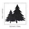 Trees Rubber Stamp, 3/5 Inch Small Mini Christmas Stamp for