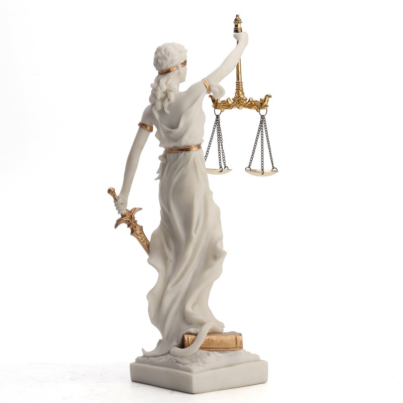 Veronese Design 12 Inch Blind Lady Justice Themis Resin Statue