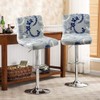Levoberg Bar Stools Cover Set of 2 Printed Armless Swivel