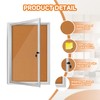 Enclosed Bulletin Board with Locking Door, Outdoor Bulletin Board Weatherproof,