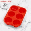 Silicone Texas Muffin Pan 6-Cups, Jumbo Muffin Pan Set of