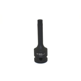 TEMO IP50 3 Inch Long Black Impact Torx Plus 6 Point Socket Bit 1/2 Inch Square Drive Auto Repair Tool