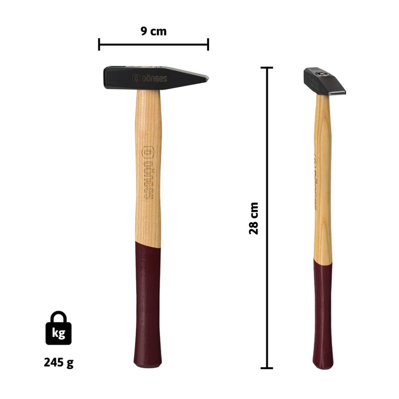 Engineer's Hammer DIN1041 200g Ash Handle Electric Top