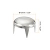 sourcing map 100Pcs 10mm Silver Round Dome Studs Metal Claw