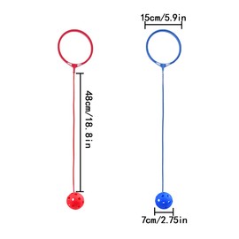 Ankle Jumping Ring Ball, 2 Pcs Sports Skip Ball Ankle for Fitness Sports, Slimming, Jumping Practice (Blue & Red)
