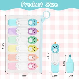 AYESY Highlighter Pack of 6, Assorted Colours, Highlighting Marking & Colouring, Long-lasting, Ideal stationery sets for School Home & Work, Broad Tip Markers & Highlighters For Convenience