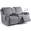 TAOCOCO Loveseat Recliner Cover with Center Console, 100% Waterproof Pet