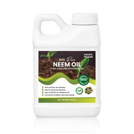 Pacific Pelican 100% Pure Cold Pressed Concentrated Neem Oil for Indoor and Outdoor Plants and Vegetable (32 fl oz)
