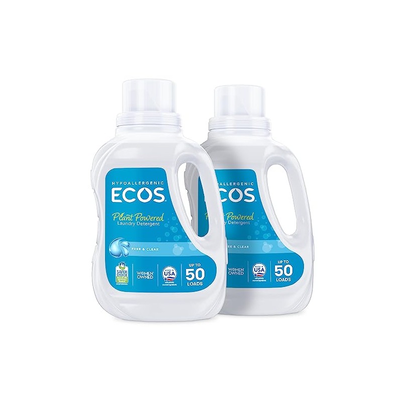ECOS Laundry Detergent Liquid, 100 Loads - Dermatologist Tested Laundry