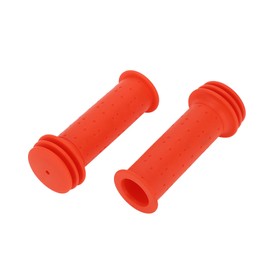INFINAUTO Bike Handlebar Grips Covers, 100mm Bicycle End Grips Protector Rubber Red, Non-Slip 1 Pair