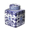 Creative Co-Op Decorative Square Ceramic Ginger Jar with Lid for