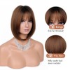 VIIYEESS Brown Bob Wigs for Women Mixed Brown Straight Layered