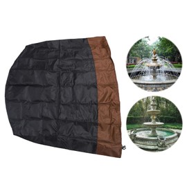 NOENNULL Garden Fountain Cover 420D Water Fountain Cover Coated Water Resistant Bird Bath Cover for Winter Outdoor Patio Fountain Statue
