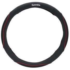 Cummins CMN35392 Navigator 18-Inch Steering Wheel Cover Leather Semi Truck Interior Accessories for RV and Big Rig-Black