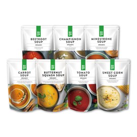 Acor AUGA Soup Set of 7 Types 14.1 oz (400 g), 7 Bags, Mussoo Vegetable Soup, Additive-Free, Organic Vegetables, Organic JAS, Pouch, Vegan Compatible, Allergen Free, Tomato Soup, Carrot Soup,