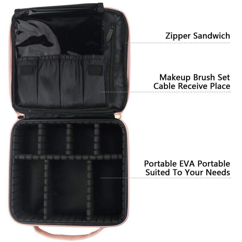 Samtour Makeup Case Travel Makeup Bag Makeup Train Case Cosmetic