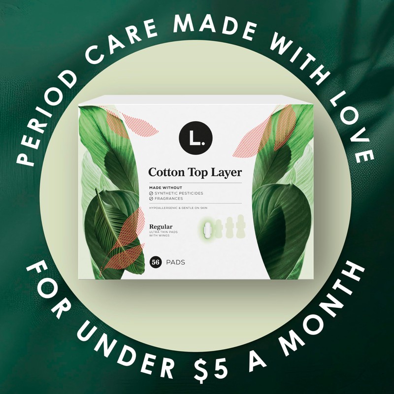 L. Ultra Thin Pads for Women, Overnight Absorbency, Organic Cotton