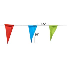 250pcs Multicolor Pennant Flags, 263Ft Nylon Fabric Decorations Grand Opening Banner Rope by Crystal Lemon