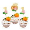 24 piezas de decoración de calabaza, 1 cumpleaños para magdalenas,