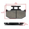 Caltric Front Rear Brake Pads for Yamaha XT250 2008 2009