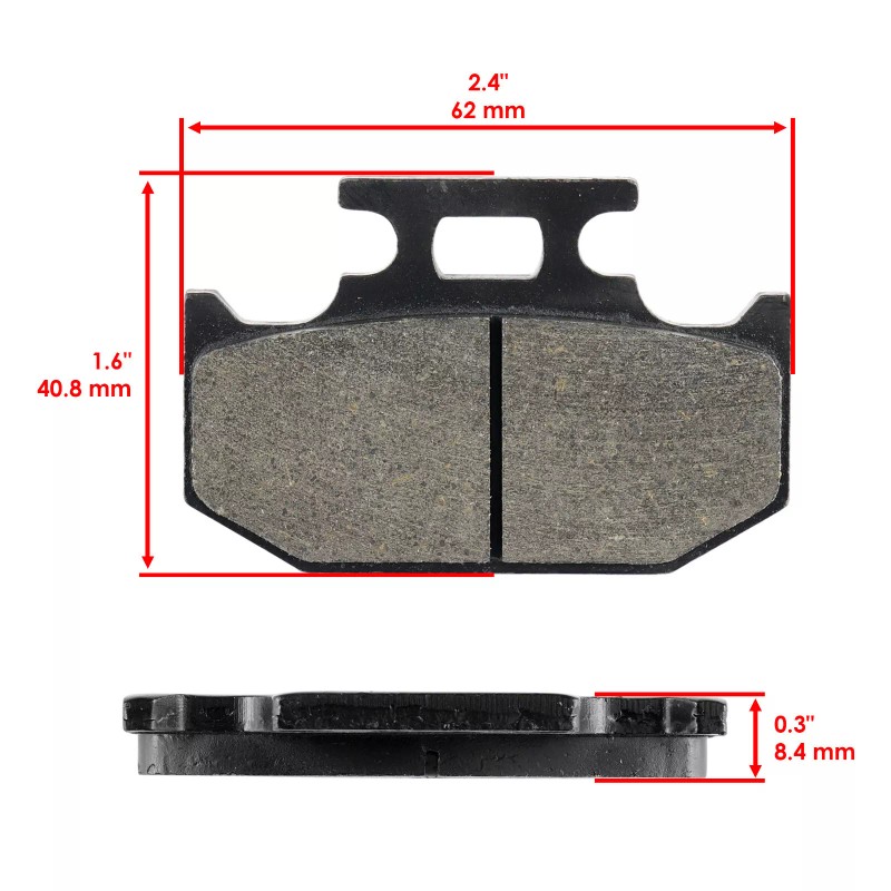Caltric Front Rear Brake Pads for Yamaha XT250 2008 2009