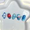 [Premium handmade embossed nails] Fish and octopus - Coffin (long)