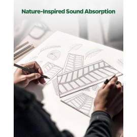 Topnaca Acoustic Panels for Walls, Ceilings & Doors, 6 Pack Self-Adhesive Sound Absorbin