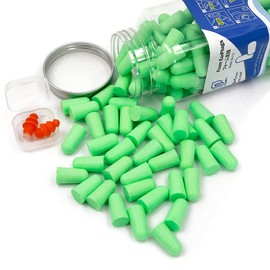 LYSIAN 60 Pairs Soft Foam Ear Plugs Noise Prevention Ear Plugs No Cord for Studying Sleeping Construction Airplane Green