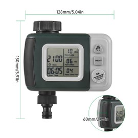 Digital Automatic Watering Timer Programmed Garden Irrigation Timer Hose Faucet Sprinkler with Rain Delay Intelligent Irrigation Controller for Lawn Farmland Courtyard Greenhouse