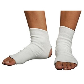 Ace Martial Arts Supply White Cloth Ankle Guard - Small