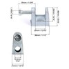 QWORK Beam Clamp, 50 Pcs 3/8" Zinc Plated Iron Safety