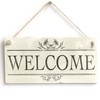 Meijiafei Welcome - Rustic PVC Sign/Plaque for Entrance or Porch