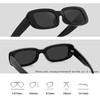 Retro Rectangle Sunglasses for Women Men Square Frame Sun Glasses